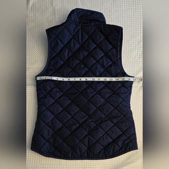 Old Navy Dark Blue Quilted Women's Vest W/ Zippers Size XS - Picture 3 of 4